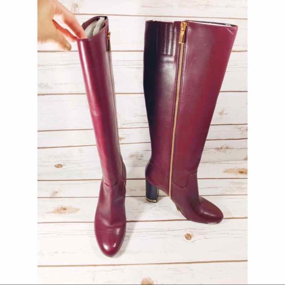 michael michael kors walker leather boot